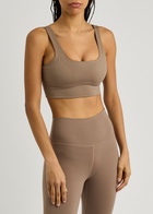 Varley FreeSoft Cori Stretch-jersey bra top Taupe