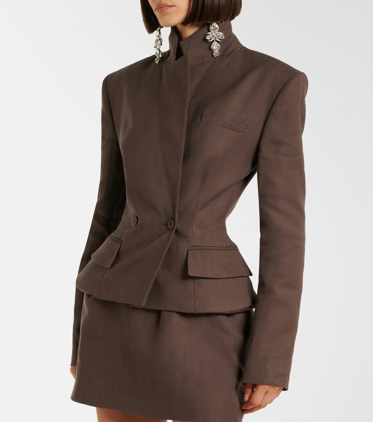 Magda Butrym Peplum linen blazer