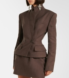 Magda Butrym Peplum linen blazer