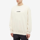 Jil Sander Men's Plus Logo Crew Sweat in Dune