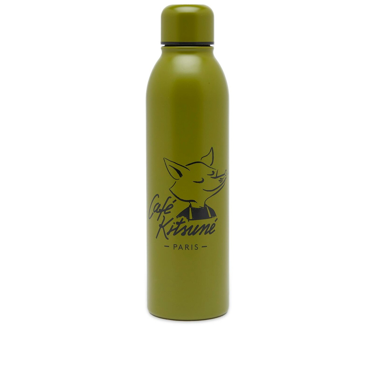 Cafe Kitsune Men's Café Kitsune Fox Water Bottle in Green