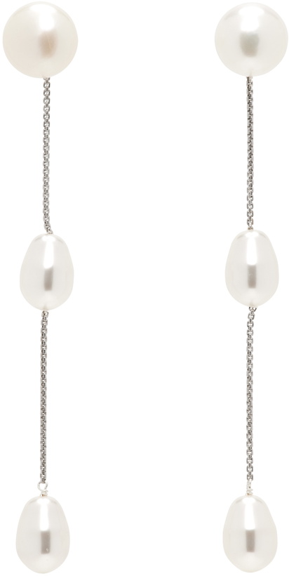 Photo: Sophie Buhai Silver Small Pearl Drop Earrings