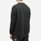 And Wander Men's Long Sleeve Heavy Pocket T-Shirt in Black