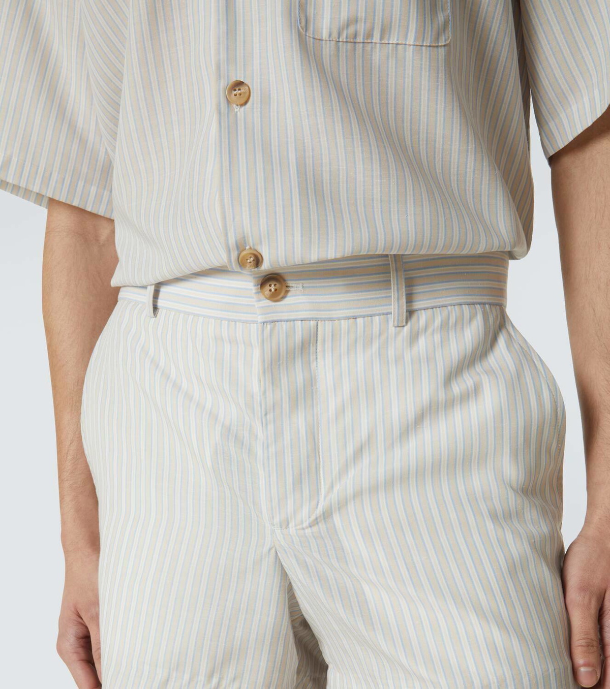 King & Tuckfield '70s striped shorts