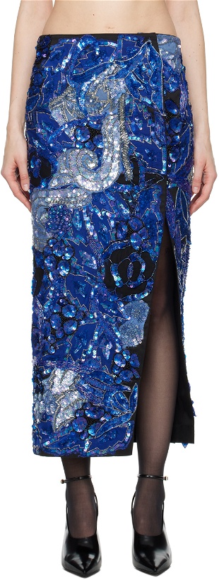 Photo: Conner Ives Blue Sequin Maxi Skirt
