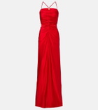 Max Mara Oggetti ruched halterneck bustier gown