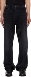 ALEXANDER DIGENOVA Black Straight Leg Duct Tape Jeans