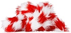 JIU JIE SSENSE Exclusive Red & White Knot Cushion