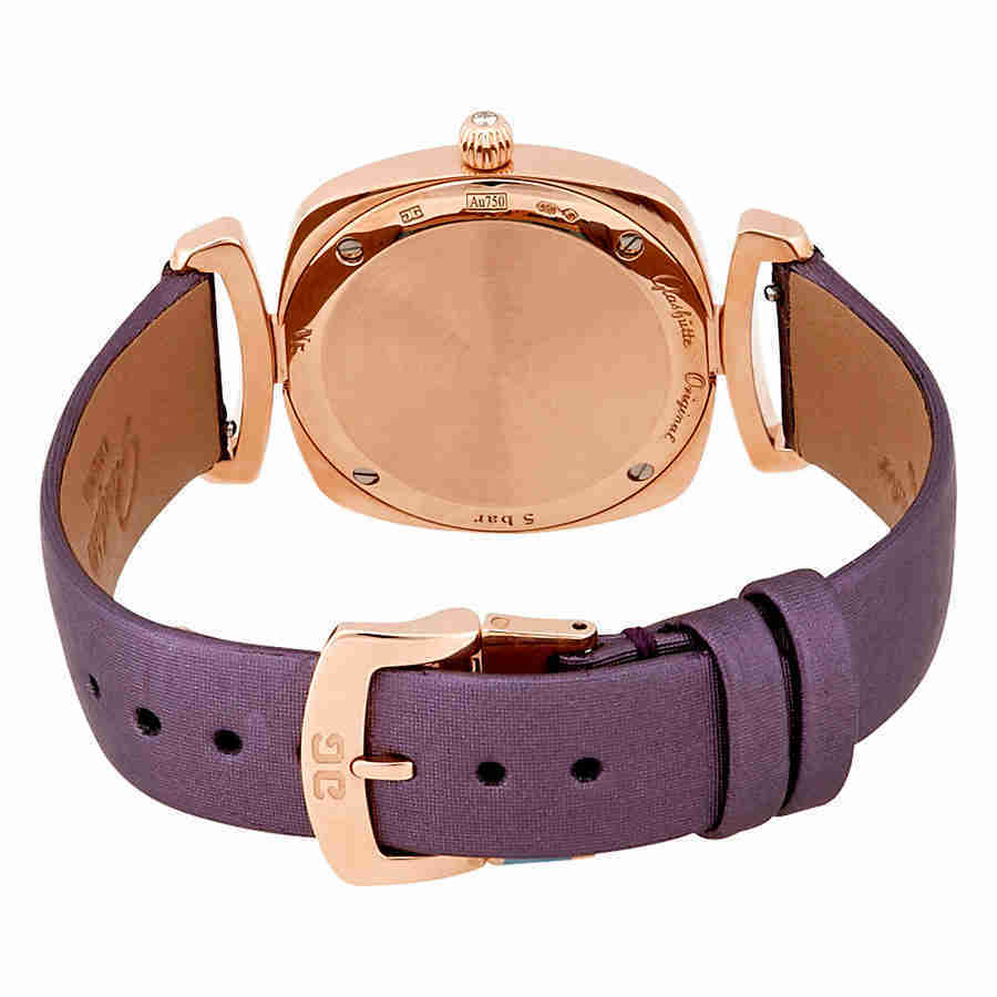 Glashutte Pavonina 18kt Rose Gold White Mother of Pearl Diamond Dial Ladies Watch 1-03-01-08-05-34