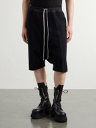 Rick Owens - Rick's Pods Straight-Leg Cashmere Drawstring Shorts - Black