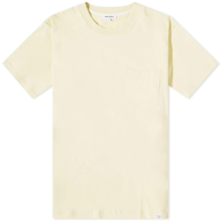 Photo: Norse Projects Men's Johannes Standard Pocket T-Shirt in Sunwashed Yellow