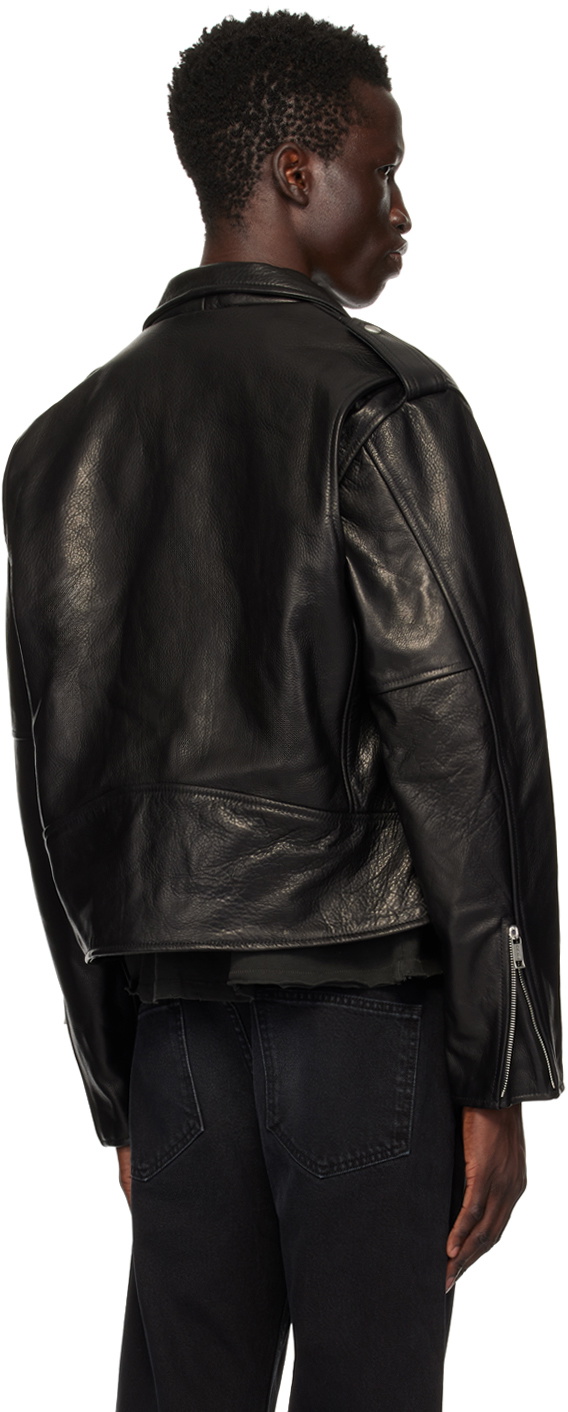 Enfants Riches Déprimés Black Rose Buckle Leather Jacket Enfants Riches Déprimés Black Rose Buckle Leather Jacket