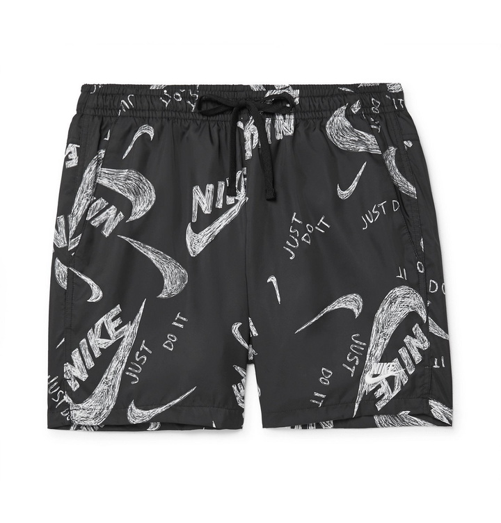 Photo: Nike - Logo-Print Shell Shorts - Black