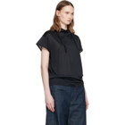 LEMAIRE Black Short Sleeve Foulard Top