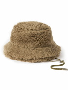 Sacai - Faux Shearling Bucket Hat - Neutrals