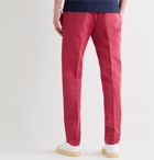 INCOTEX - Slim-Fit Chinolino Trousers - Red