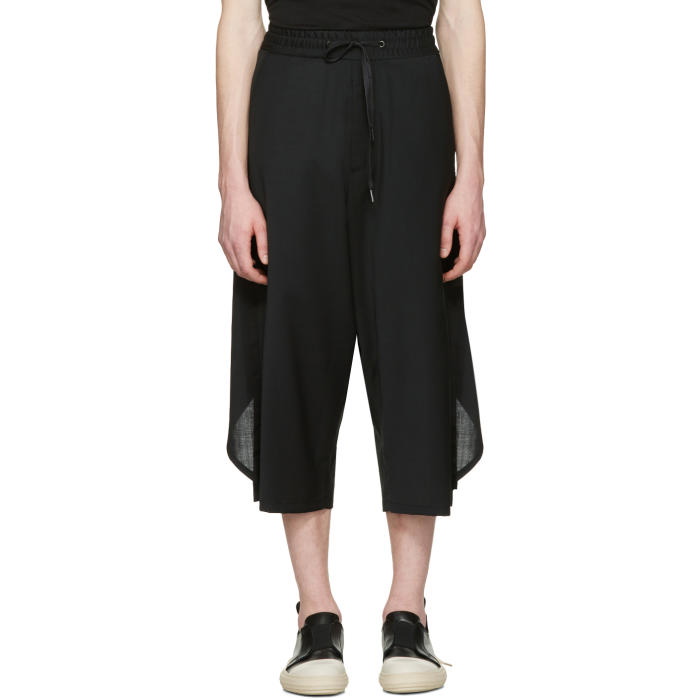 Photo: D.Gnak by Kang.D Black Overlapped Back Trousers
