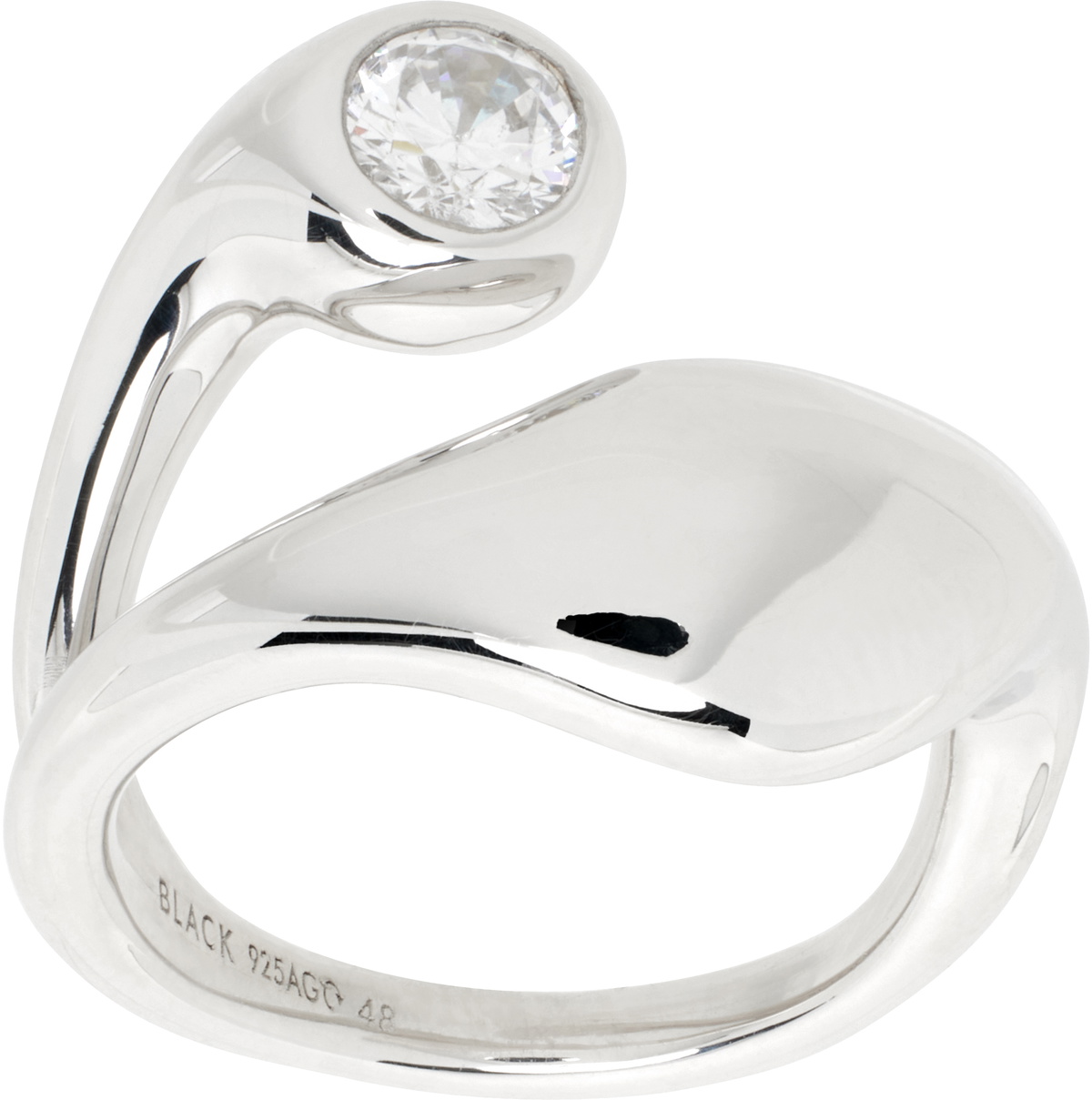 Maria Black Silver Mermaid Ring