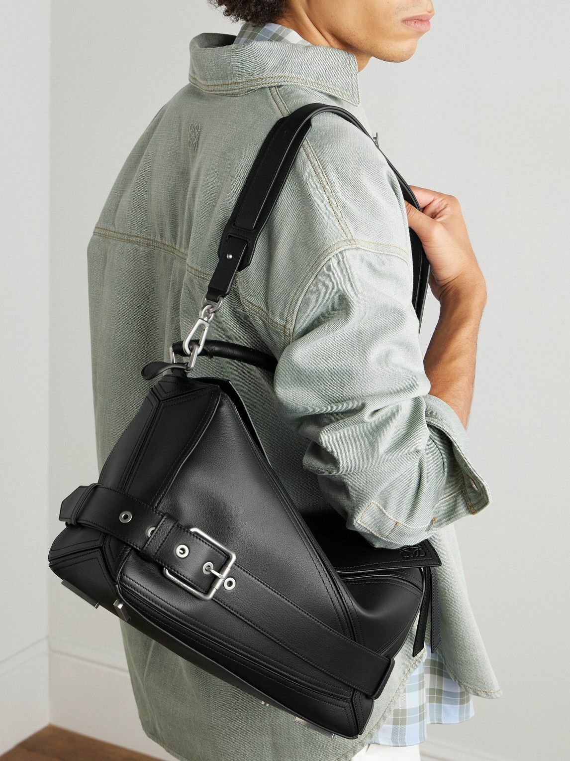 LOEWE - Puzzle Biker Large Buckled Leather Messenger Bag Loewe