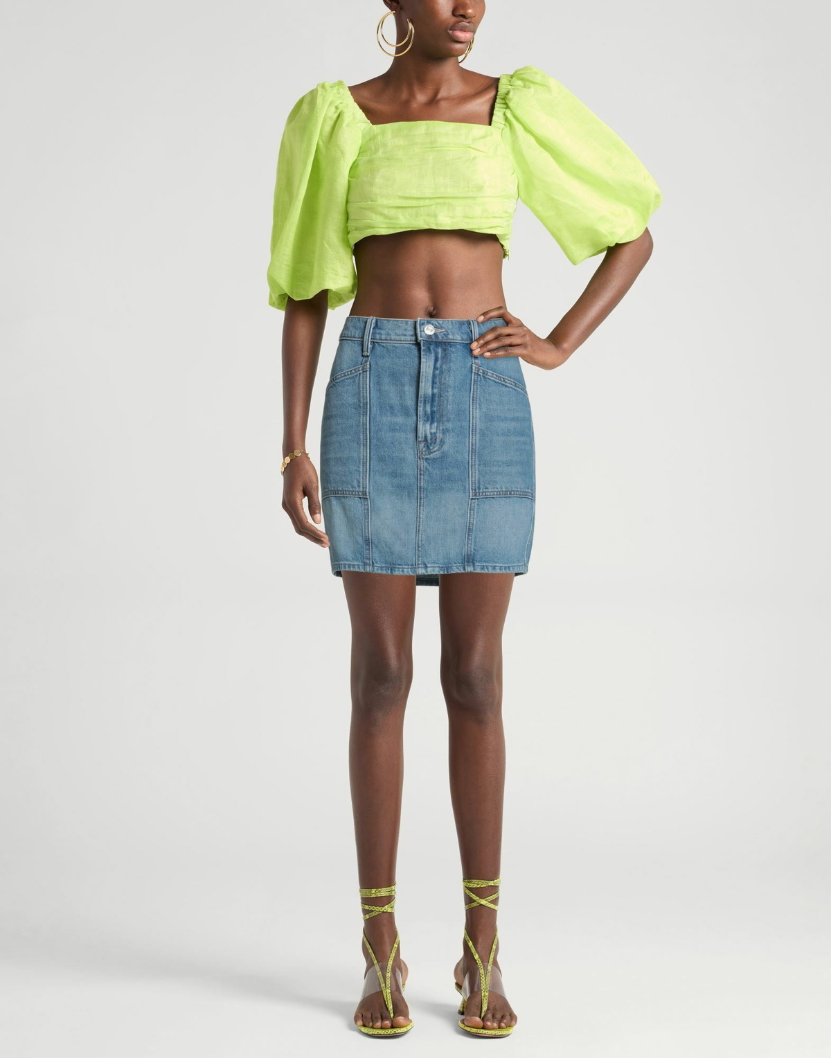 Mother Womens Denim skirt in Blue