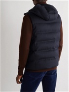 Loro Piana - Fillmore Quilted Storm System Cashmere Hooded Down Gilet - Blue
