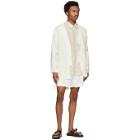 COMMAS Off-White Linen Classic Shorts