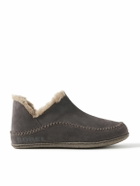 Sorel - MANAWAN™ II Faux Shearling-Lined Suede Slippers - Gray