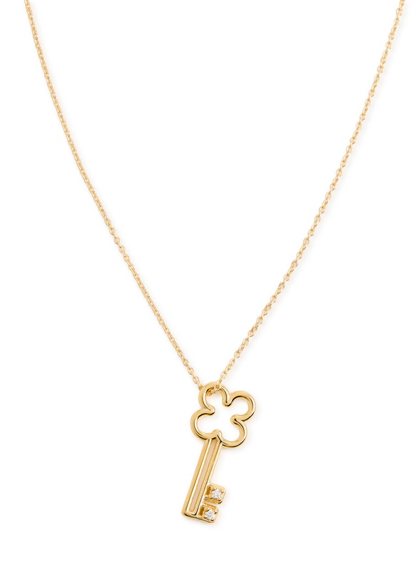 Photo: Aliita Llavecita Brillante Embellished 9kt Gold Necklace - One Size