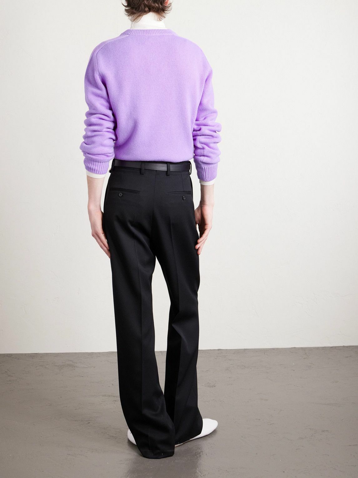CELINE - Wool and Cashmere-Blend Sweater - Purple