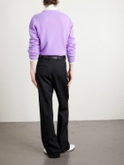 CELINE - Wool and Cashmere-Blend Sweater - Purple