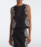 Cala de la Cruz Avelino printed linen top