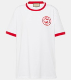 Gucci Logo embroidered cotton jersey T-shirt