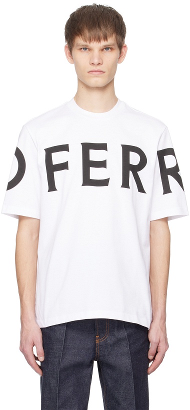 Photo: Ferragamo White Printed T-Shirt