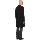 Yohji Yamamoto Black Shawl Zip Coat
