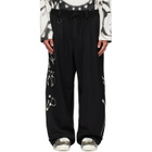 Y-3 Black Chito Edition Graphic Wide Wool Trousers