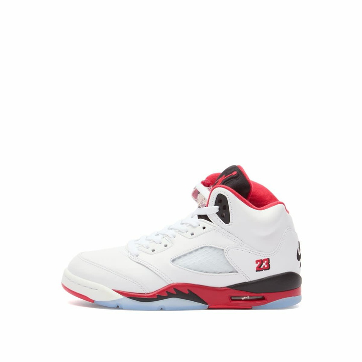 Photo: Air Jordan 5 Retro OG GS Sneaker in Sail/Red/Coconut Milk