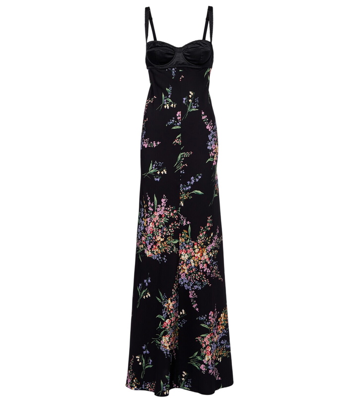 Photo: Dolce&Gabbana Floral silk-blend charmeuse maxi dress