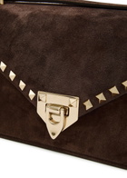 Valentino Rockstud Small Suede Shoulder bag - Brown - One Size