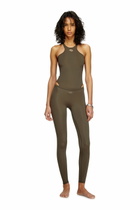 Diesel Stretch Nylon leggings - Pants Womens in Brown