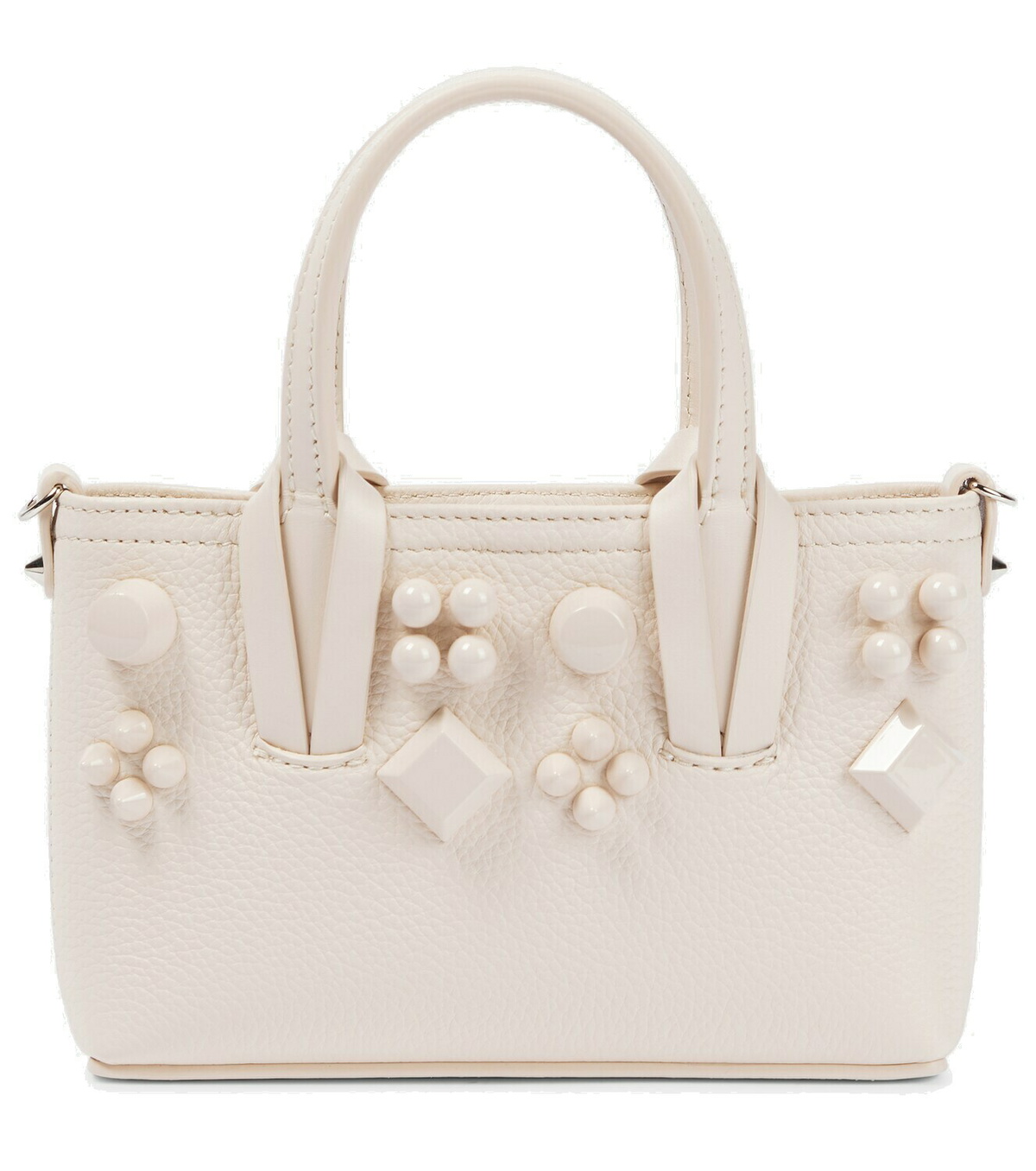 Cabata Nano embellished printed leather tote