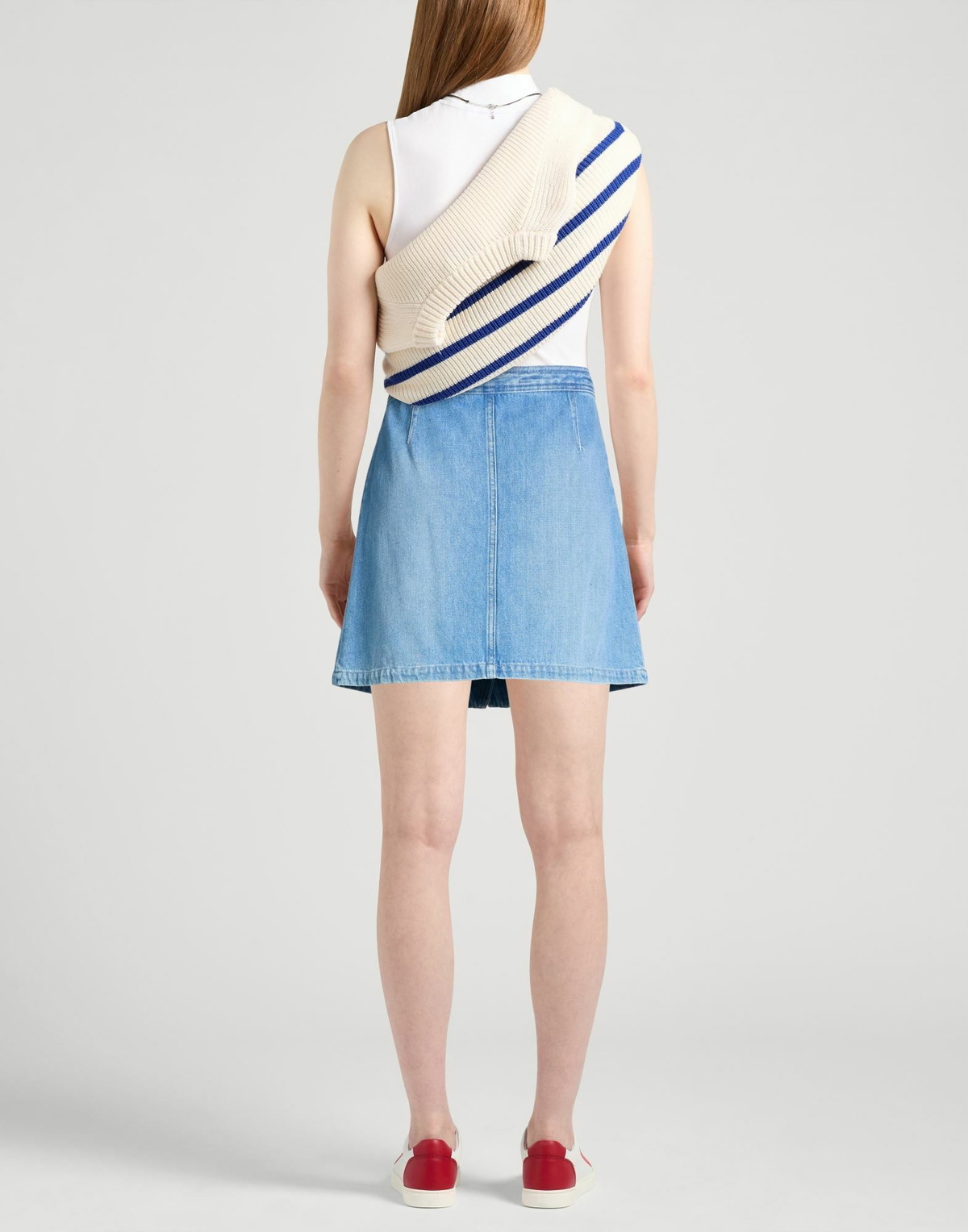 Versace Womens Denim skirt in Blue