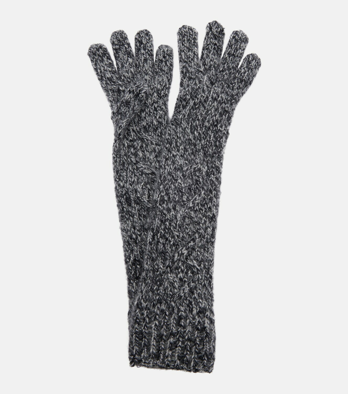 Moncler Embroidered alpaca-blend gloves