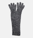 Moncler Embroidered alpaca-blend gloves