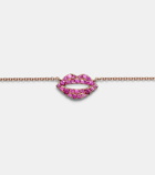 Roxanne First Scarlett Kiss 14kt rose gold necklace with pink sapphires
