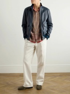 Etro - Leather Bomber Jacket - Blue