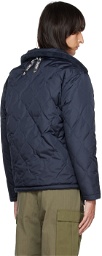 TAION Navy Zip Reversible Down Jacket
