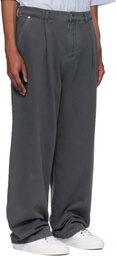 Moschino Black Laurel Crown Emblem Trousers
