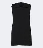 Rick Owens Hooded ribbed-knit virgin wool tank top