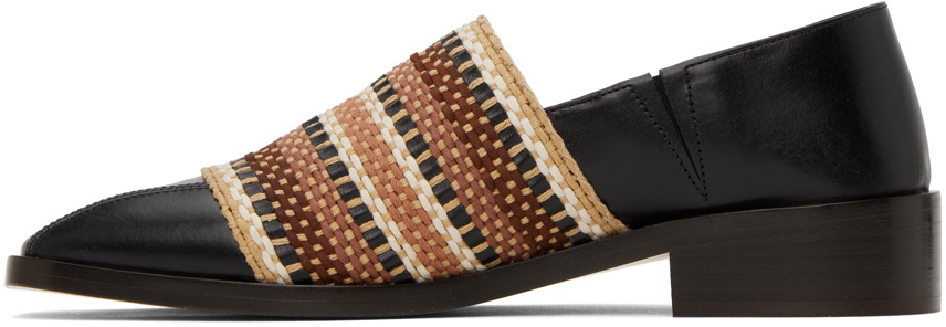 Wales Bonner Black Stacked Heel Loafers
