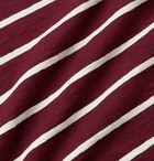 Officine Generale - Striped Cotton-Jersey T-Shirt - Men - Burgundy